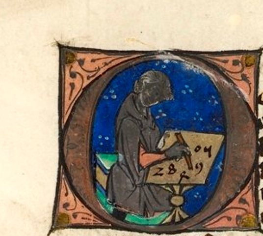miniatura dal “Computus correctorius” di Roberto Grossatesta, seconda metà del XIII secolo – Londra, British Library