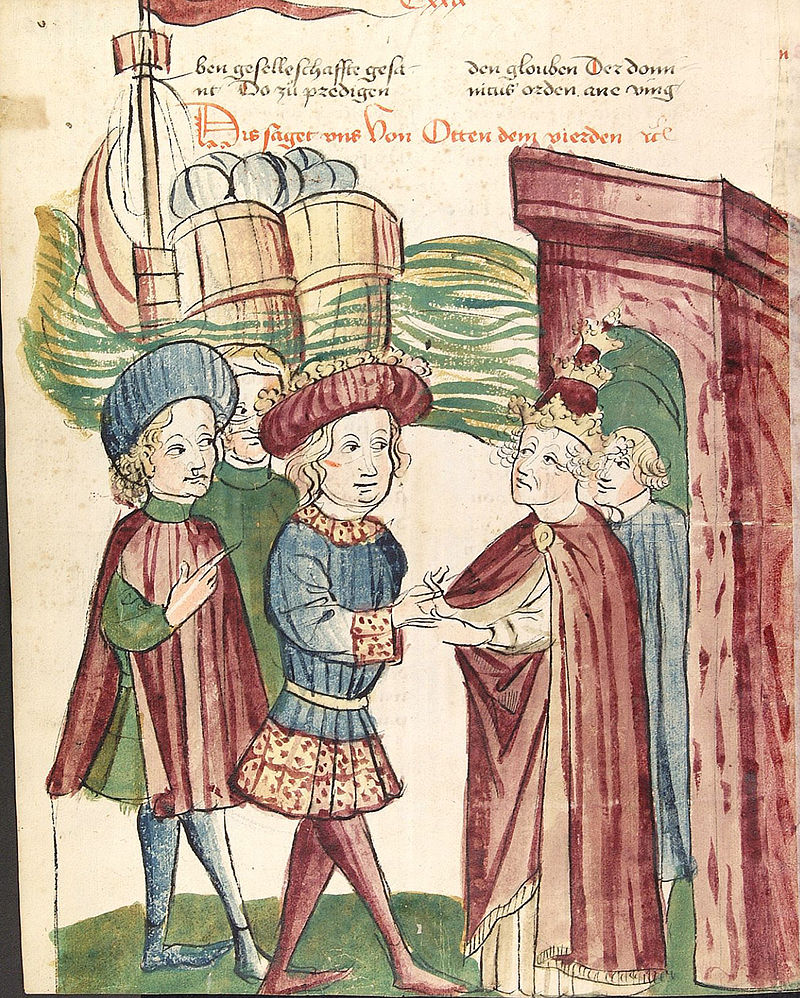 Ottone IV incontra papa Innocenzo III